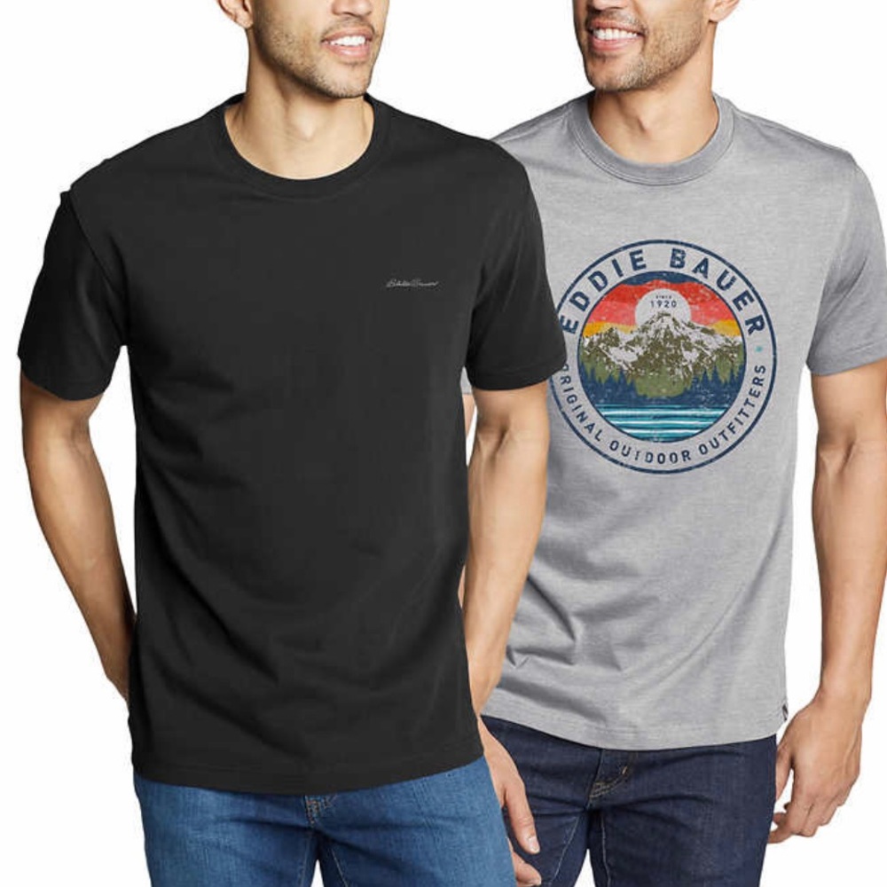 Eddie Bauer Men’s Tee, 2-pack Size Medium